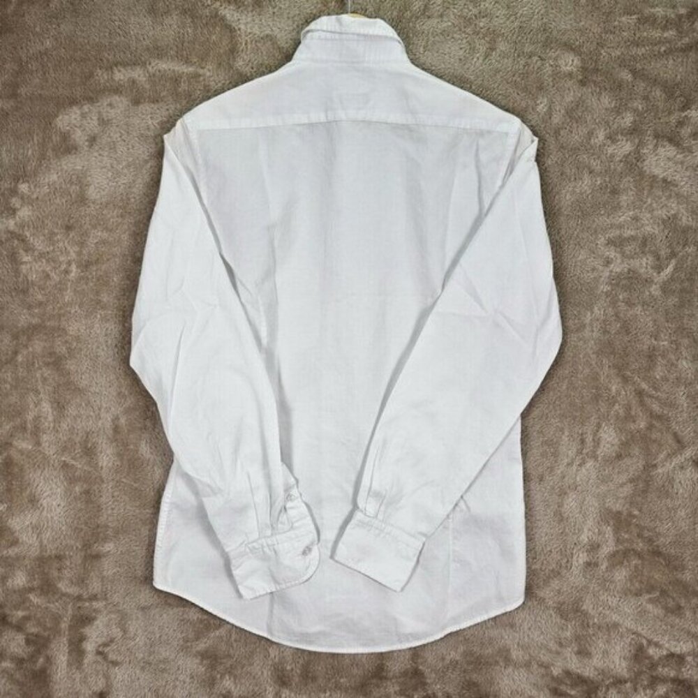 Massimo Dutti Finest Fabric Shirt Men's Size S White Long Sleeve Button-Down - Picture 7 of 10